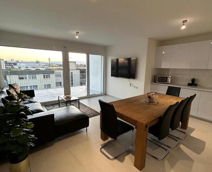 Matthaus Apartment | BASELiving 3BR Penthouse - Skyline View - Private Lift - Free Baselcard