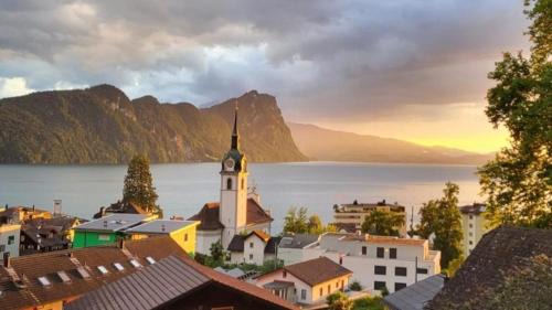 Vitznau Apartment | Chalet Oz Vitznau with Lake Lucerne Views