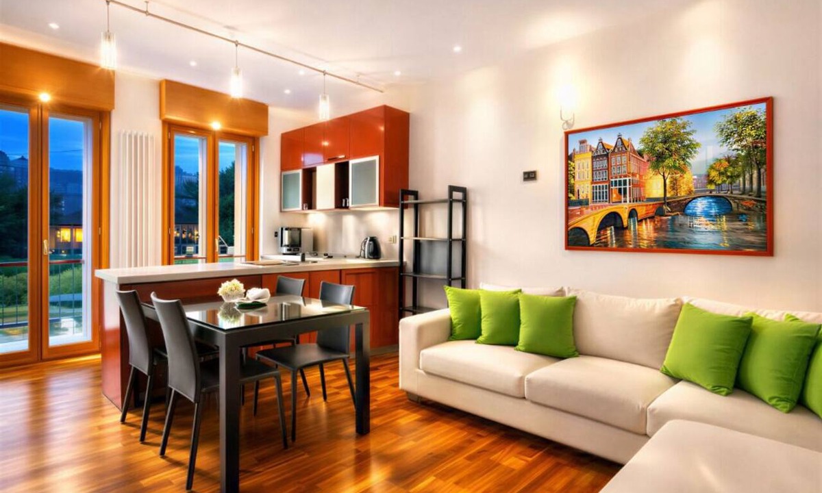 Crescenzago Apartment | Elegant Three-Bedroom Apartment with a Terrace Overlooking the Park, a Jacuzzi, and a Garage