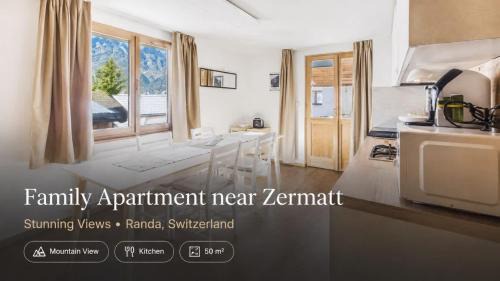 Randa Apartment | Family Apartment near Zermatt with Stunning Views