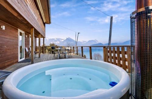 Vitznau Apartment | A&Y Holzhaus Chalet Vitznau Whirlpool Rigi