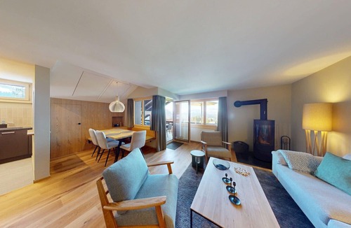 Valbella Apartment | Apartment with Fireplace & Mountain View