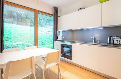 Laax Apartment | Beautiful apartment for 4 guests with A/C, patio, pets allowed and panoramic view