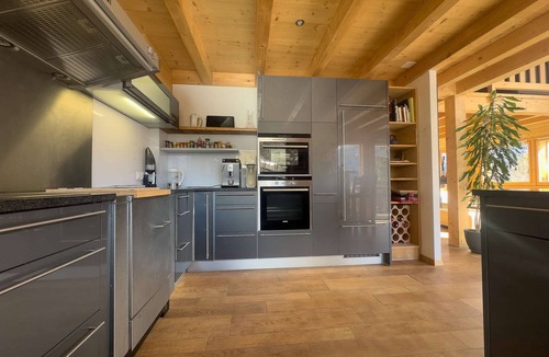 Finhaut House | Chalet Boder - View of Mont Blanc - Fireplace