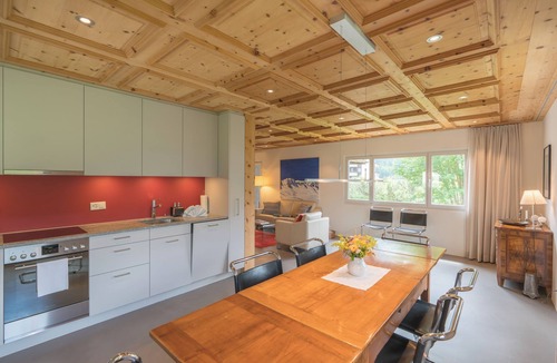 Sils-Maria Apartment | Chesa Lagrev 1 – Spacious Apartment with Fireplace & Terrace