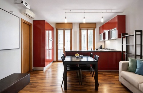 Crescenzago Apartment | Elegant Three-Bedroom Apartment with a Terrace Overlooking the Park, a Jacuzzi, and a Garage