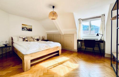 Aigle Apartment | Historic House Aigle - Lake & Alps - Garden & BBQ