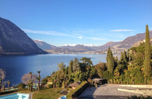 Bissone Apartment | Lovely apartment for 4 guests with pool, A/C, WIFI, TV, balcony and panoramic view