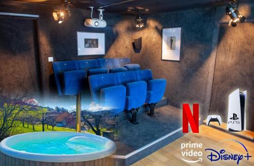 Siviriez Villa | Maison d'hôtes avec cinéma privé et bain nordique chauffé