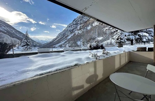 Taesch Apartment | Mountain View Studio with Private Terrace