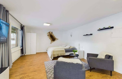 Taesch Apartment | Mountain View Studio with Private Terrace