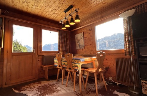 St. Luc Ski Chalet | Outside : duplex apartment in chalet, for 8 people, balcony, large terrace with barbecue and garden