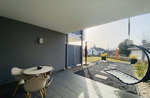 Owingen Apartment | Pet-friendly & wheelchair-accessible—with a terrace where you can relax.