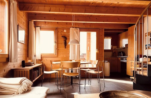 Bettmeralp Apartment | Stylish Architect's Duplex Apartment with Fireplace and Spacious South-Facing Ba