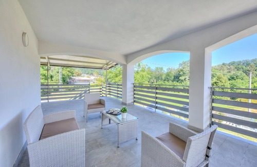 Arolo Apartment | Sunflower Terrace: Duplex for 4, Walk to Lake + Parking, Leggiuno, Italy