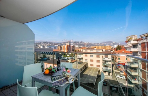 Lugano Apartment | Sunrise House with Balcony and Parking, Lugano, Switzerland