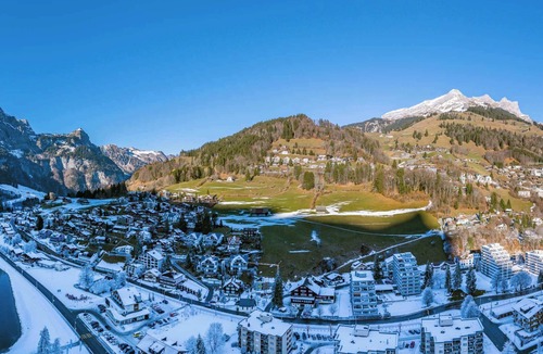 Engelberg Apartment | Titlis Studio Engelberg | Balcony, View & Parking