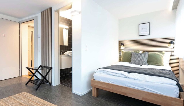 Central St. Gallen Studio (red): Fast WiFi & kitchen for shared use