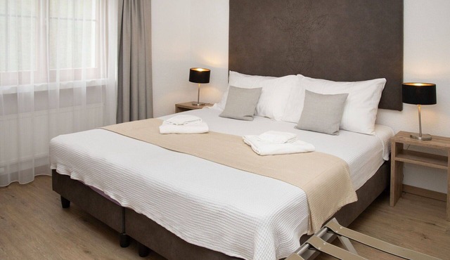 Cosy apartment for 6 guests with WIFI, pool, TV, balcony and panoramic view