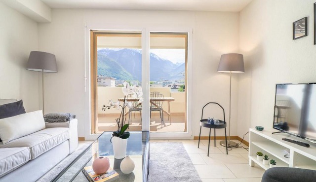 Modern apartment close to Martigny train station