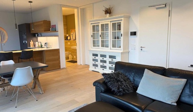 Spacious apartment with lake view and garden