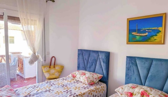 Spacious terrace, pool and access to the sea. in Oued Laou