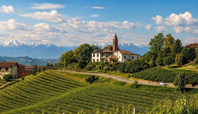 Villa Irene Langhe - Red Suite, First Floor - View of the Monforte and Novello Vineyards