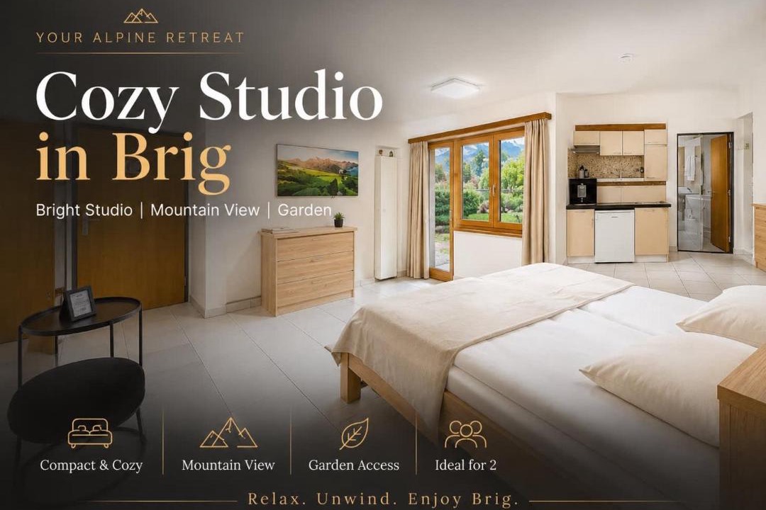 Gamsen Apartment | Cozy Studio in Brig