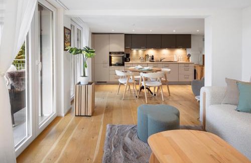 St. Gallen Apartment | Modernes Apartment mit Balkon und Parkplatz, Nähe See
