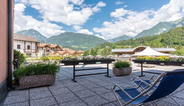 Studio Apartment "Residence Comano Quadrifoglio 1" with Mountain View & Terrace in Comano Terme