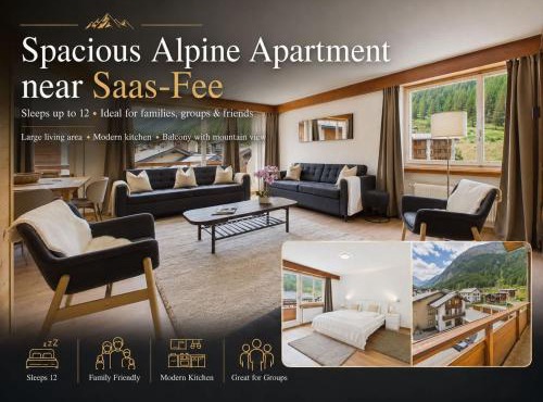 Spacious Alpine Retreat near Saas-Fee