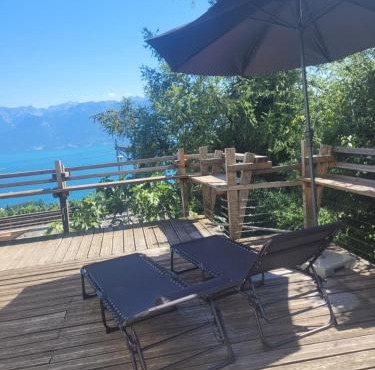 Loft duplex à Grandvaux entre vignes et vue sur le Léman