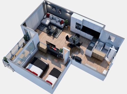 Spirit Apartments - Balkon - Bergsicht